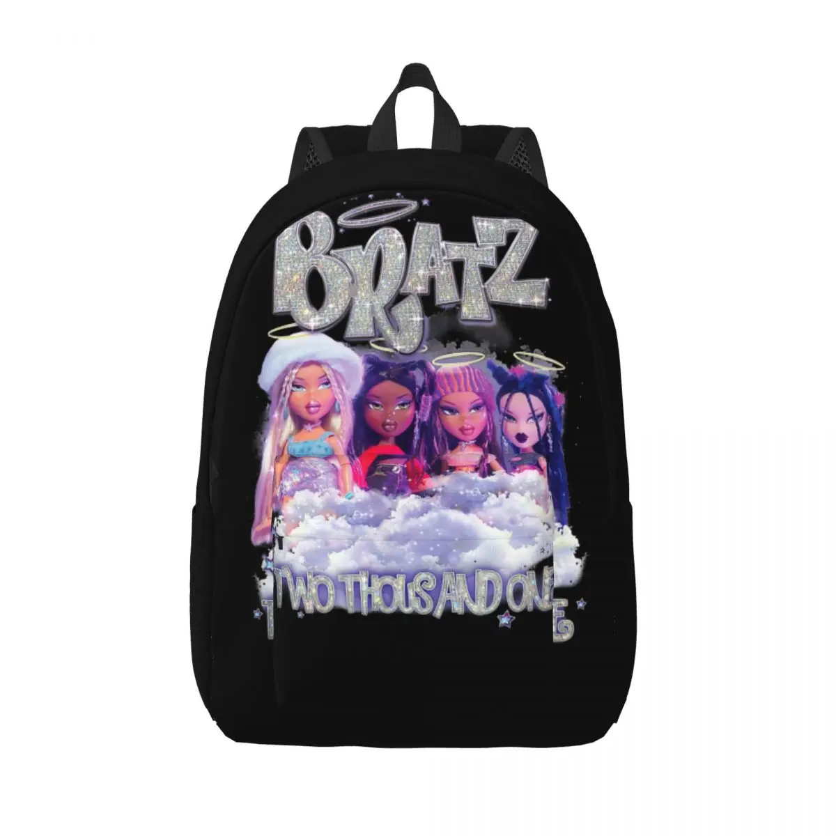 

Bratz Two Thousand One Glitter Cloud Teenage Backpack Outdoor Student Business Daypack for Men Women College Canvas Bags