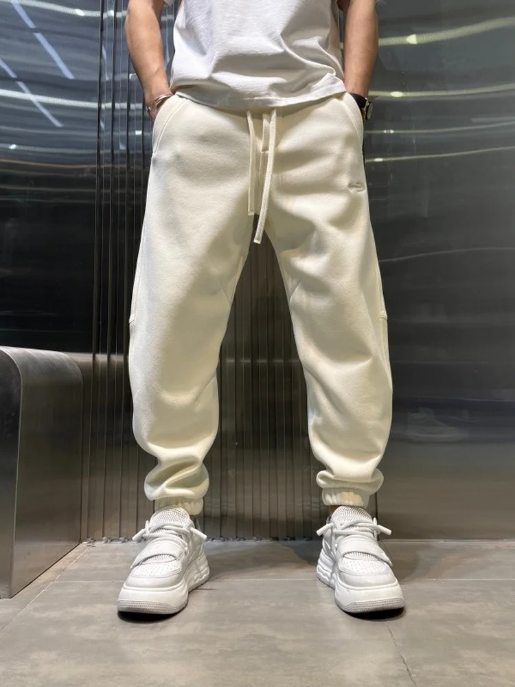 

Winter Thiened Fce Warm Windproof Men's Heavyweight Cotton Loose Cuffed Versatile Casual Workwear Pants Trendy