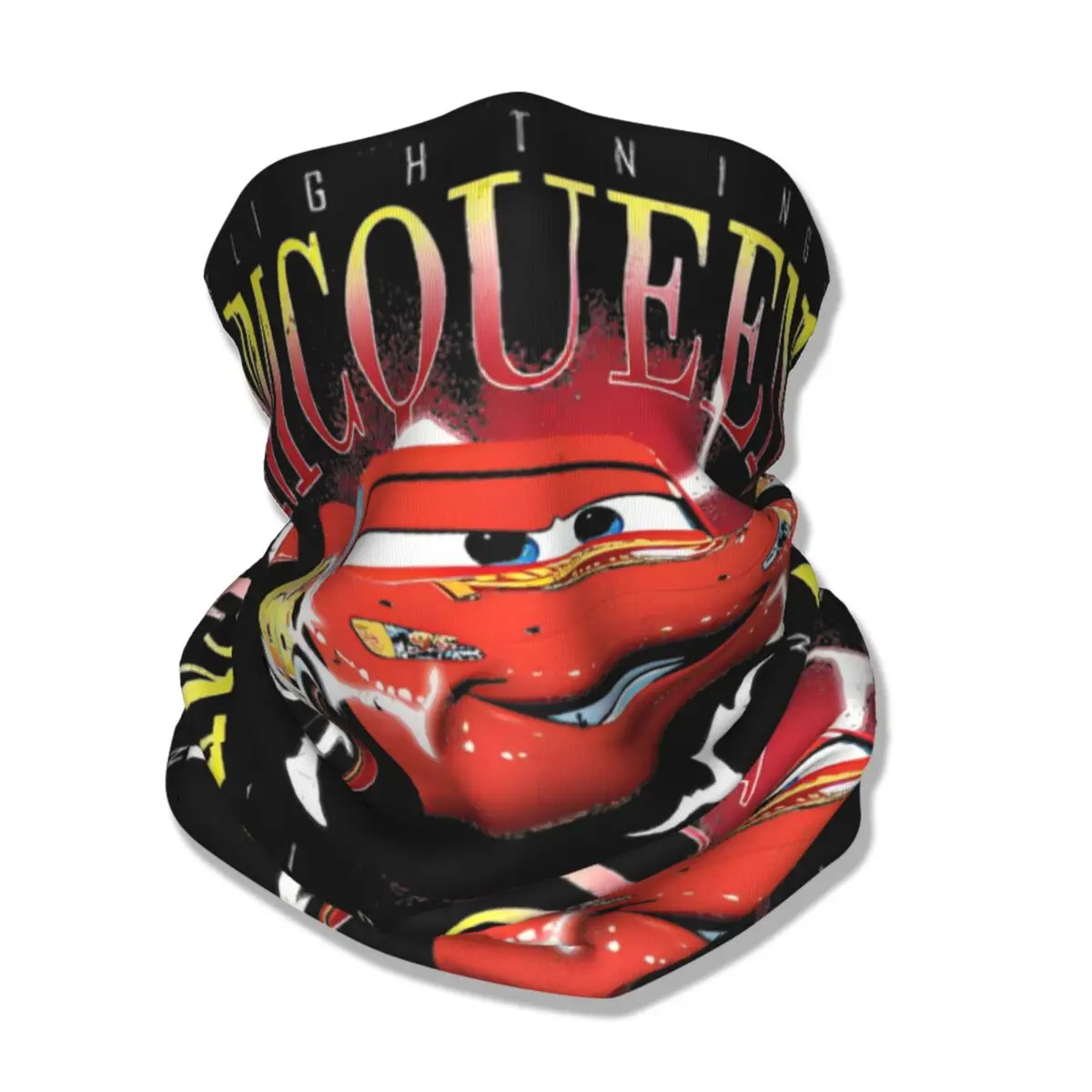 Smile Shiny Red McQueen Car Bandana Neck Cover Printed Wrap Scarf Multifunctional Headband Cycling for Men Women Adult Winter