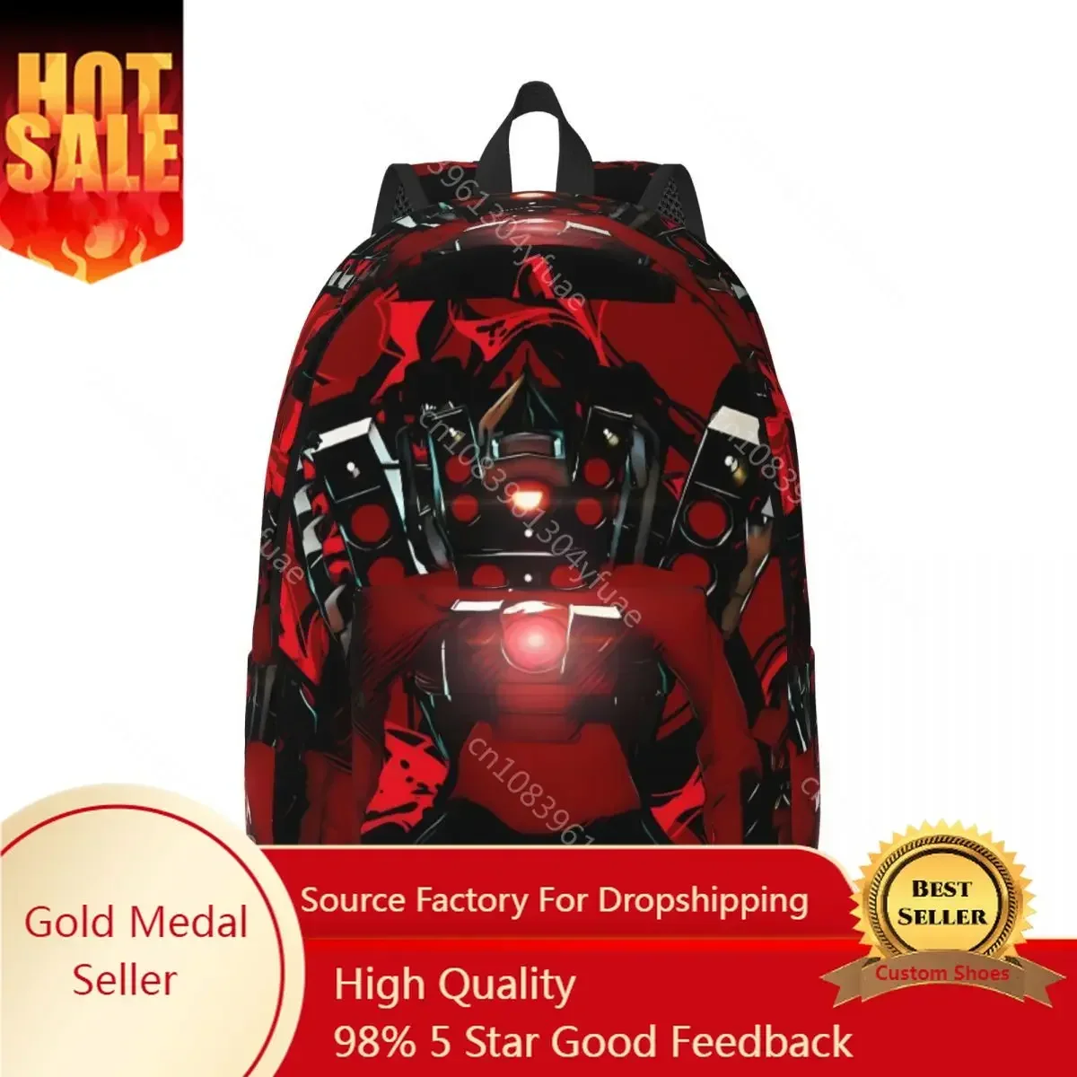 Skibidi Toilet Backpack Skibidi Mochila Speaker Kawaii Backpacks Youth Travel Big Xmas Gift School Bags Colorful Rucksack