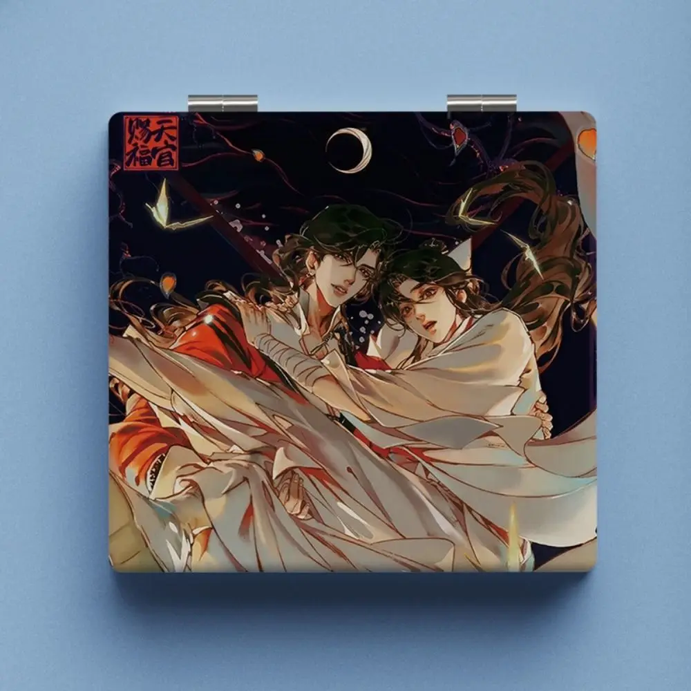 Anime Mo Dao Zu Shi Folding Mirror Tian Guan Ci Fu Grandmaster of Demonic Makeup Mirror Compact Double-Sided Cosmetic Mirror