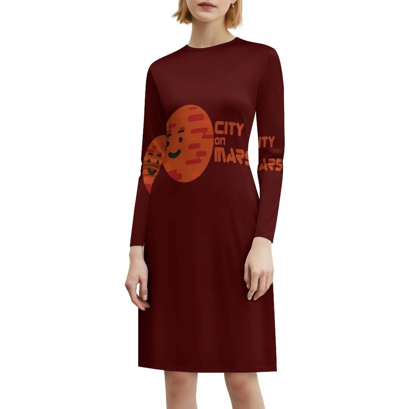 فستان City On Design With Planet Bohemian بدون أكمام للنساء مطبوع عليه فساتين حفلات الشاطئ النظام الشمسي Planet City Musk Happy