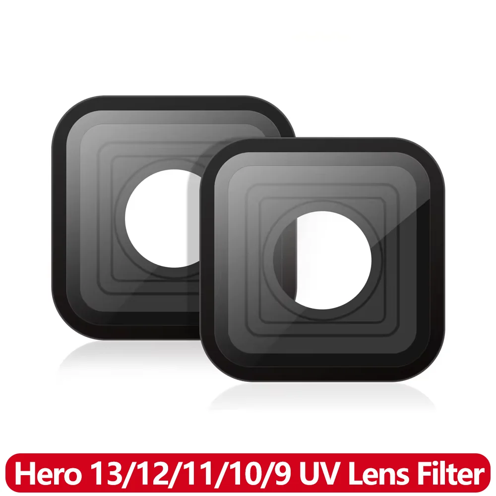 Glass UV Lens Filter Aluminum Alloy Frame for GoPro Hero 13 12 11 10 9 Action Camera Replacement Protector Cover Accessory
