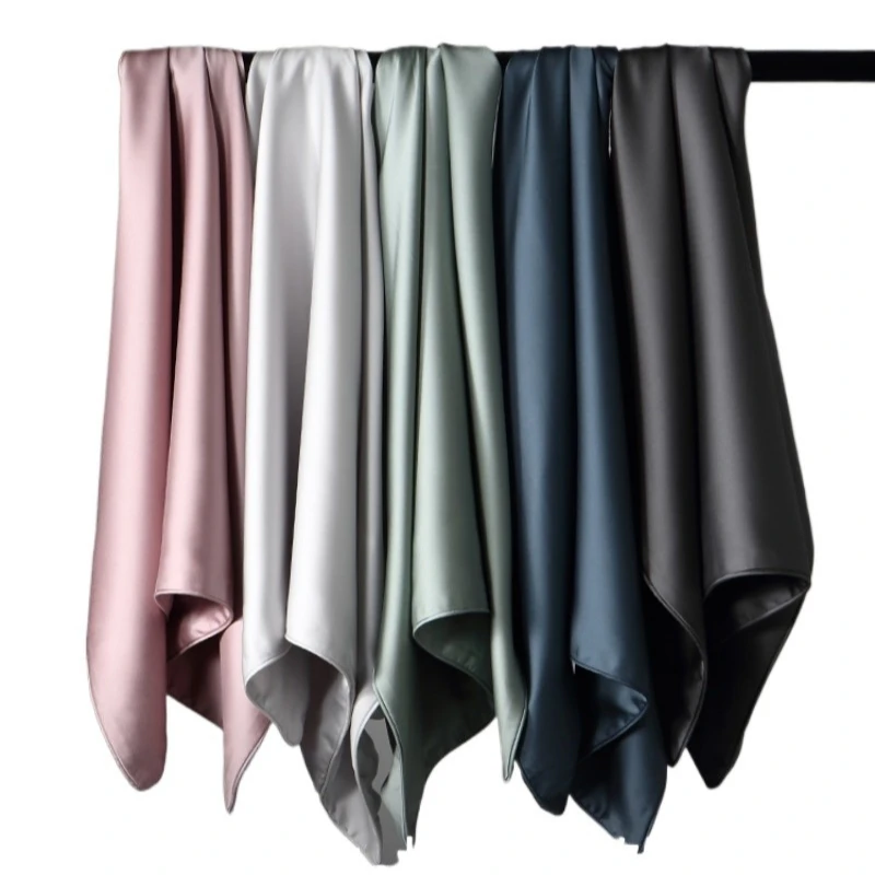 

Tencel four-piece ice silk summer bedding baby children solid color European style