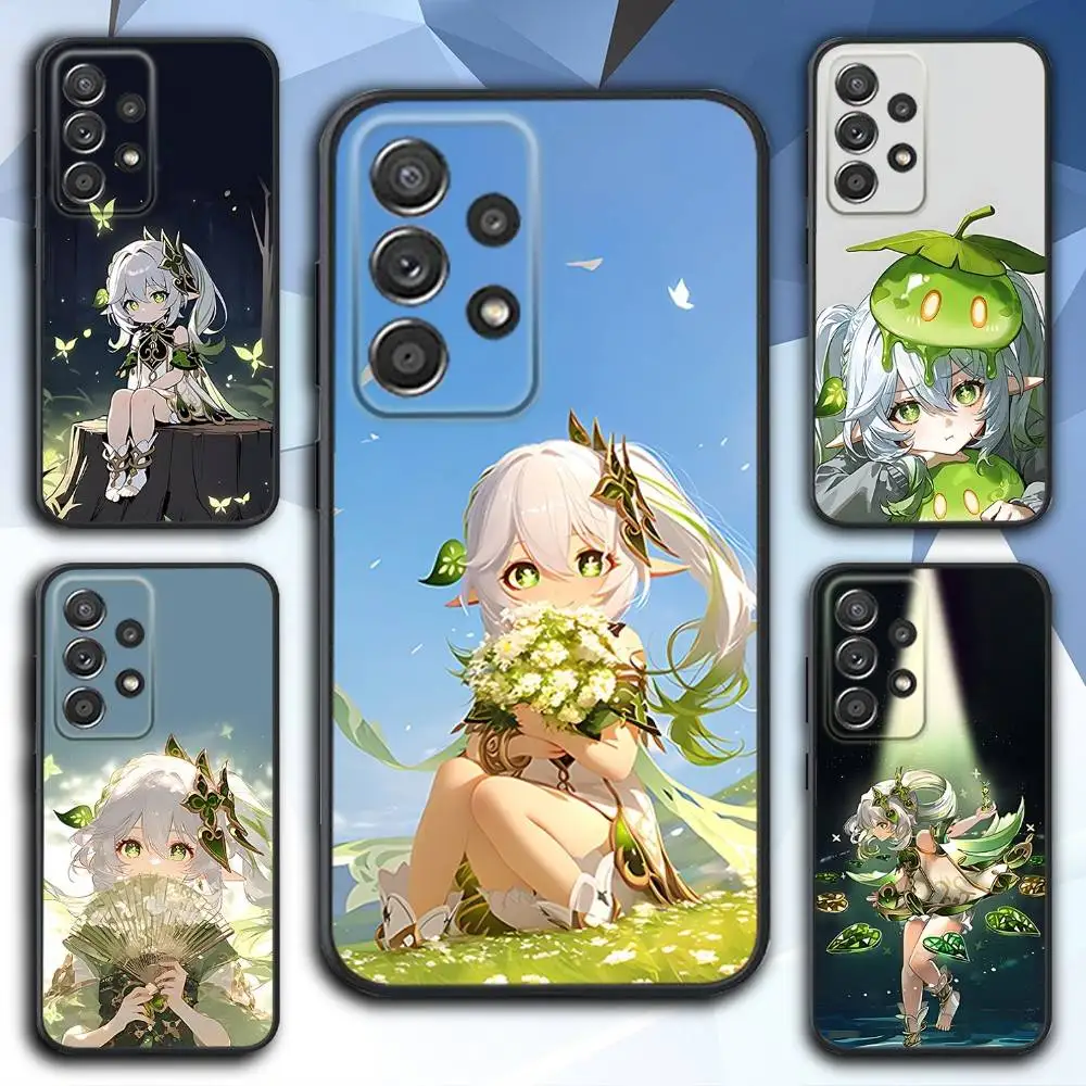 

G-Genshin N-Nahida Impact Phone Case For Samsung S 25,24,23,22,30,21,10,9,Ultra,Plus,Lite,FE,4,5 G Soft Black Case