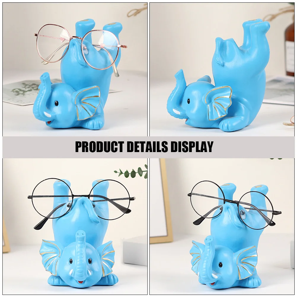 

Elephant Resin Eyeglasses Holder Creative Cartoon Animal Glasses Stand Sunglasses Display Rack Desktop Eyewear Organizer