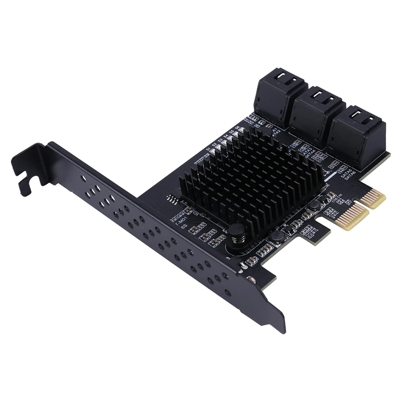 Top-6-Port SATA III Pcie Card, Pcie SATA III Controller Card To 6GB/S Internal Adapter Converter PCI SATA 3.0 Expansion Card