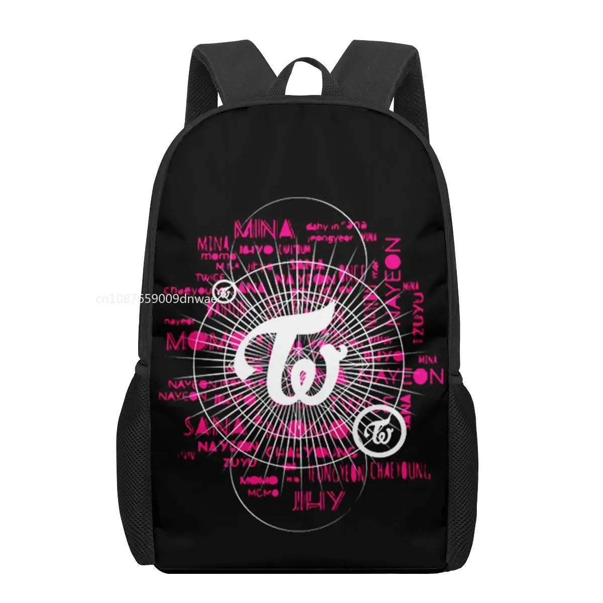 

TWICE Logo Children School Bag for Toddler Printing Kid's Backpack Schoolbag Shoulder Bag Boys Girls Book Bags Mochila Infantil