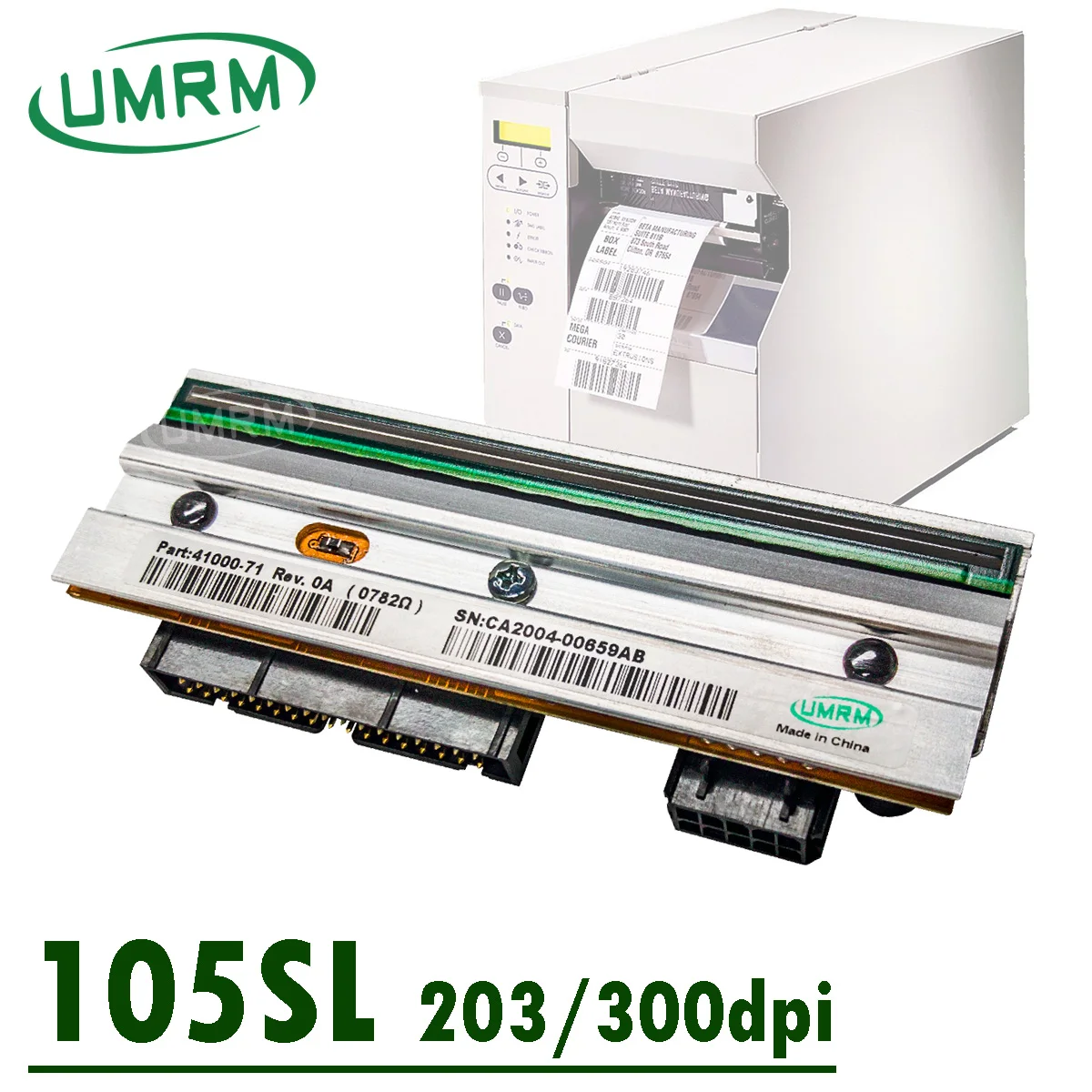 

UMRM 105SL Printer Head for Zebra 203dpi/300dpi Thermal Barcode Label Printhead Printing Machine Replace Parts G32432-1M/G32433M