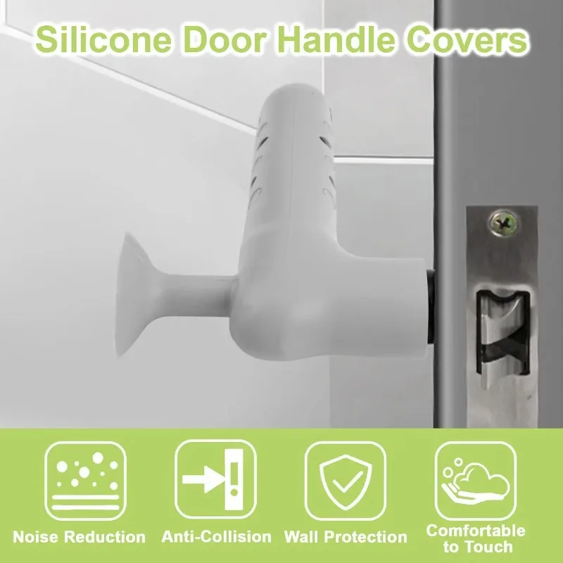 

Thickened Silicone Door Handle Covers with Anti Collision Suction Cup Anti Static Safety Protector Glove Knob
