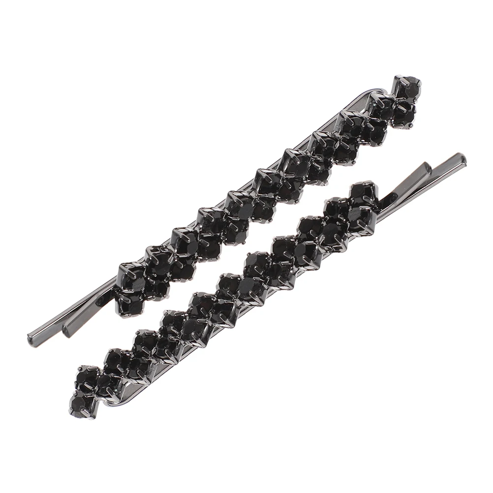 

2pcs Crystal Hairpin Rhinestone Pins Sticker Bride Woman Zinc Alloy Metal Hair Bobby Pin Decorative Accessories