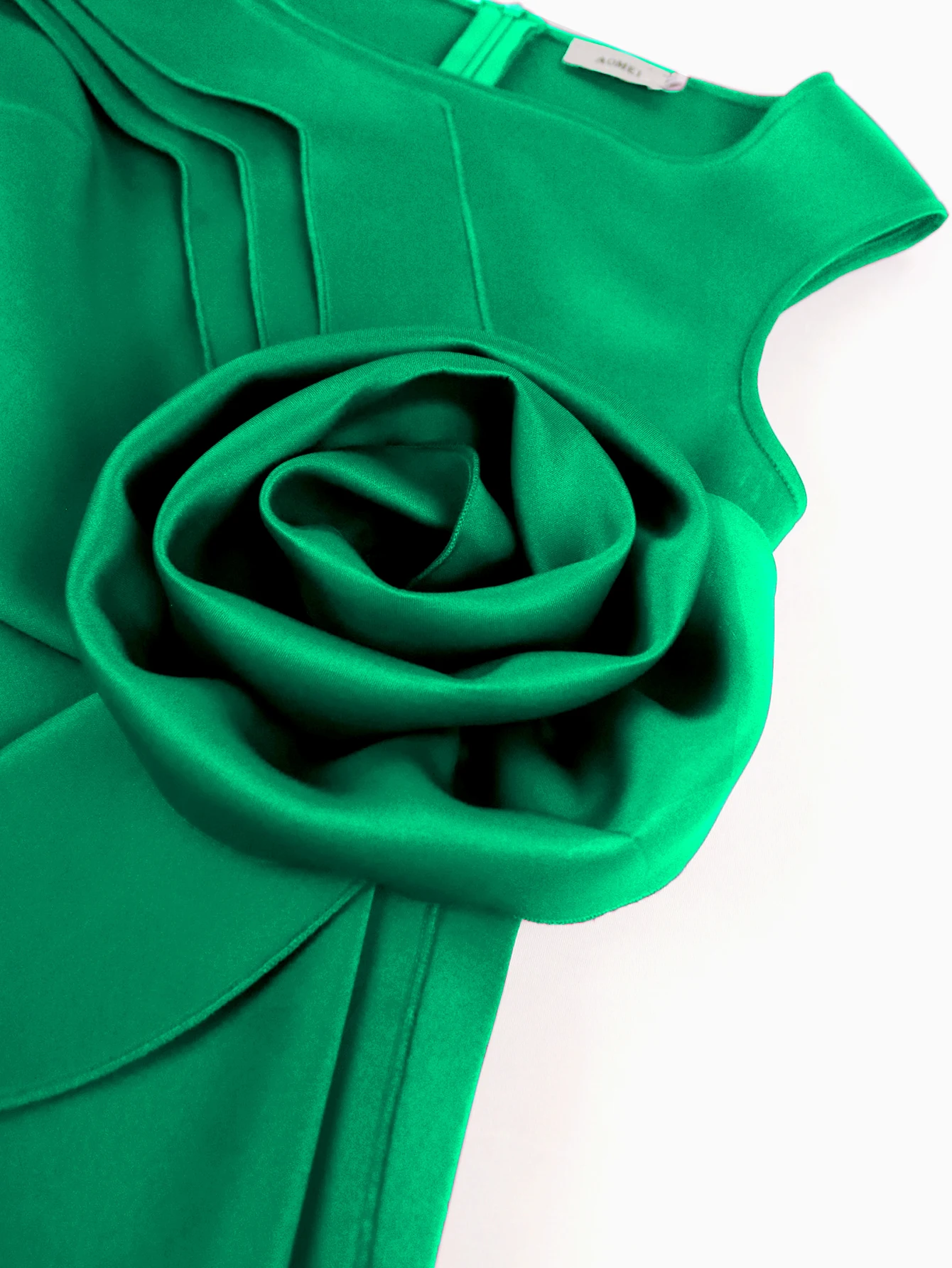 Fashion Summer Dress 2024 For Women Sleeveless Green Big Flower Ruffles Evening Birthday African Wedding Guest Gowns Plus Size