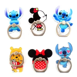 Dibujos animados Minnie Stitch Mickey estilo hombre mujer Universal plegable réplica teléfono móvil anillo de dedo titular