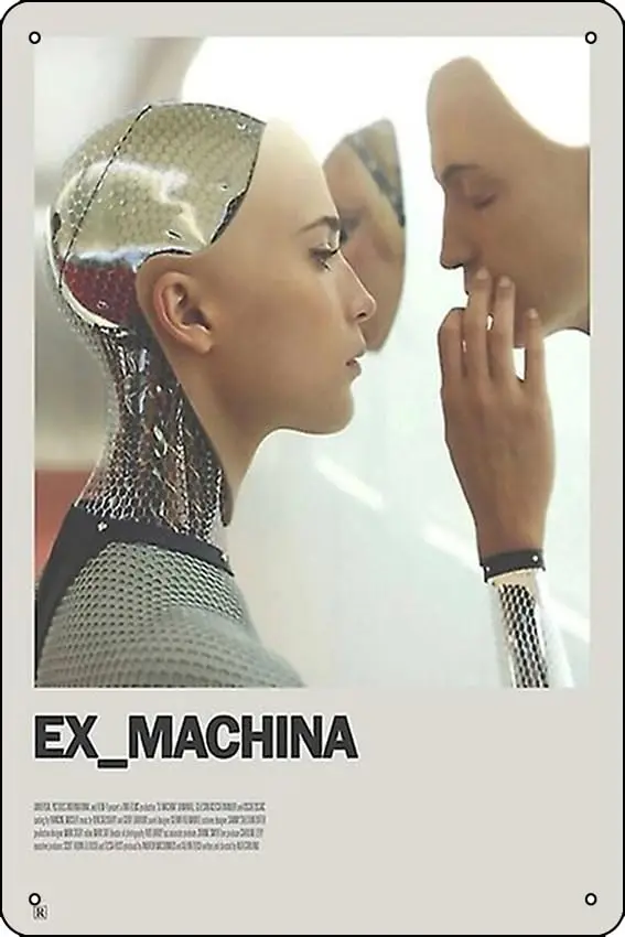 ex machina movie Poster Metal Tin Sign Plaque Man Cave Wall 8x12 Inch Wall Art Decoration