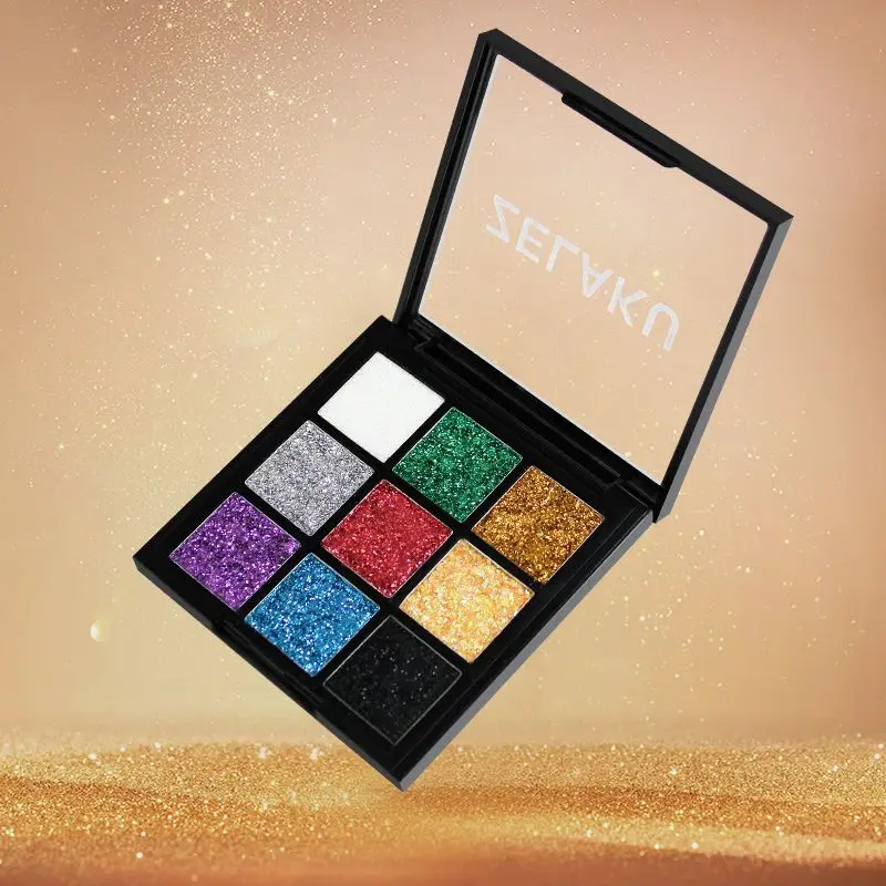 ZELAKU Dancer Specializes In The Nine-color Bright-free Sequined Eyeshadow Palette