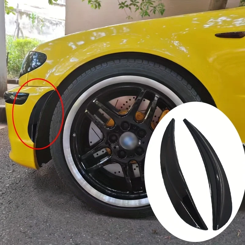 

2Pcs Universal Wide-Body Wheel Arch Mudguards With Thickened 3D Decorative Strips—Car Fender Flares Protector