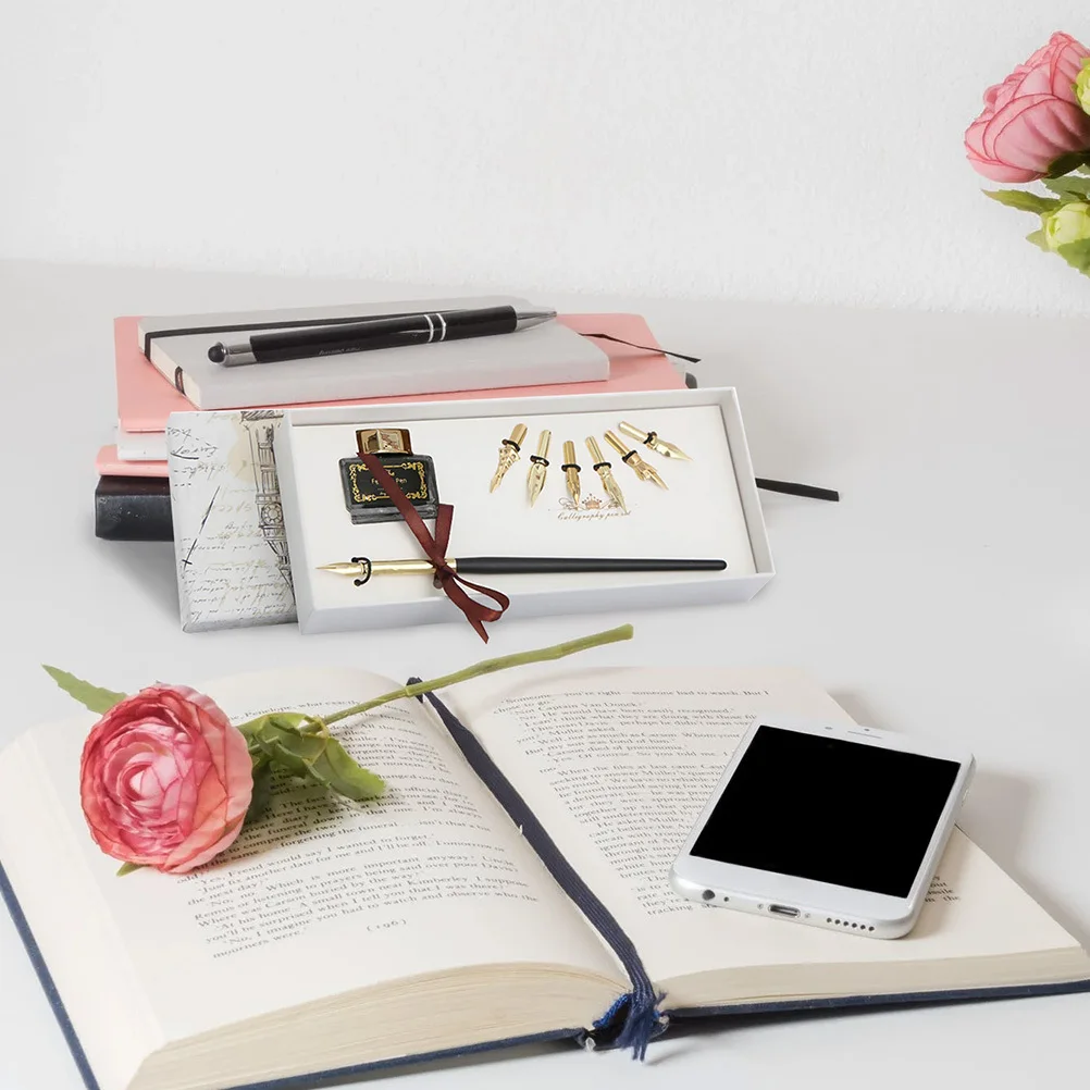 

Retro Calligraphy Pens Set Premium Material Smooth Writing Wear Resistant Creative Handle Style Luxury Gift