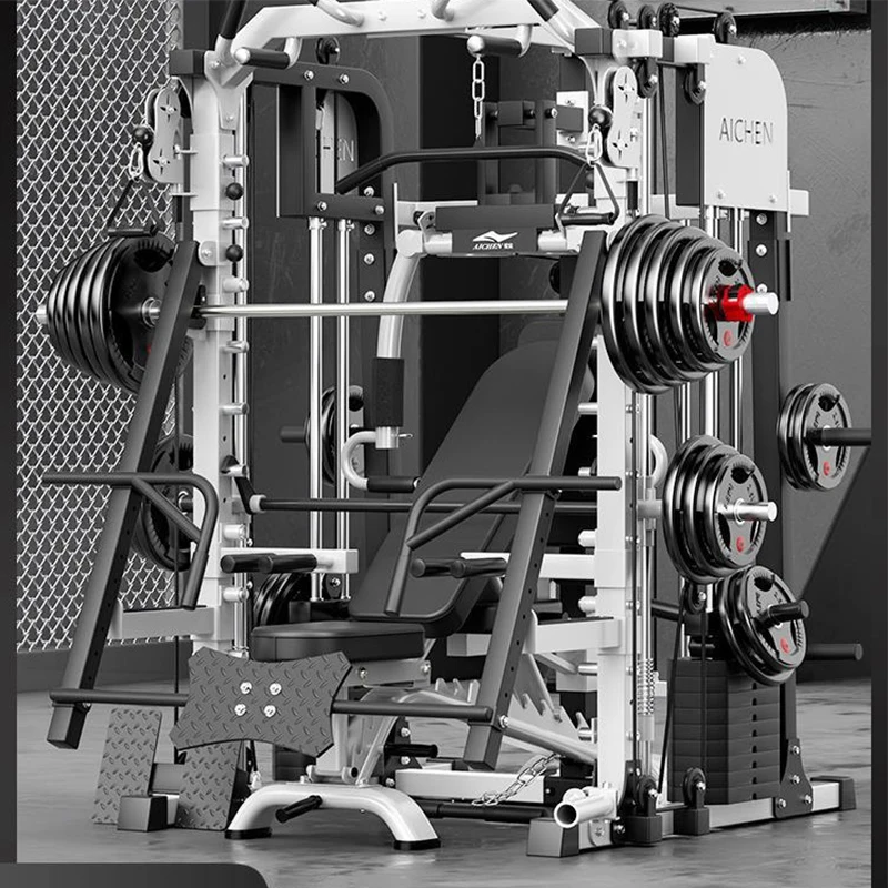 Fitness Light Commercial Smith Machine Comprehensive Trainer Multifunctional Integrated Professional Squat and Bench Press Stand