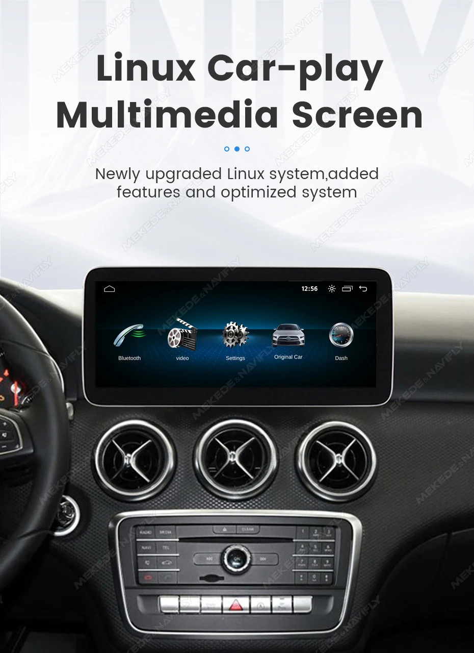 MEKEDE 1920*720 Kabelloses CarPlay Android Auto Autoradio Multimedia Linux 10,25/12,3 Zoll Bildschirm für Mercedes-Benz A GLA CLA GLC KLASSE W176 C117 X156 – Detail 3