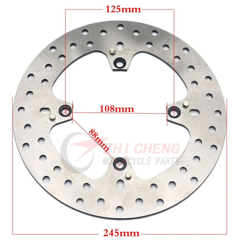 245mm Rear Brake Disc Rotor For DUCATI Monster S4R Monster S2R 1000 1100 Evo Hypermotard Multistrada 1100 1100 Monster 939 Hyper