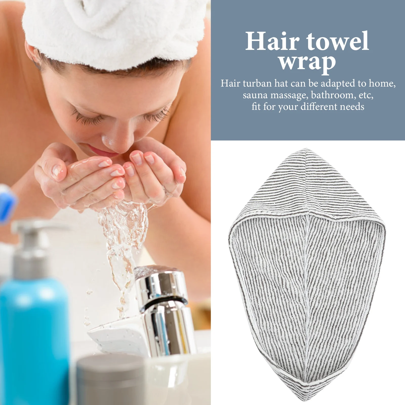 

1pc Thickened Hair Drying Turban Reusable Fast Absorbent Dry Hair Cap For Women Shower Spa Yoga Gym Pool Party Towel Wrap