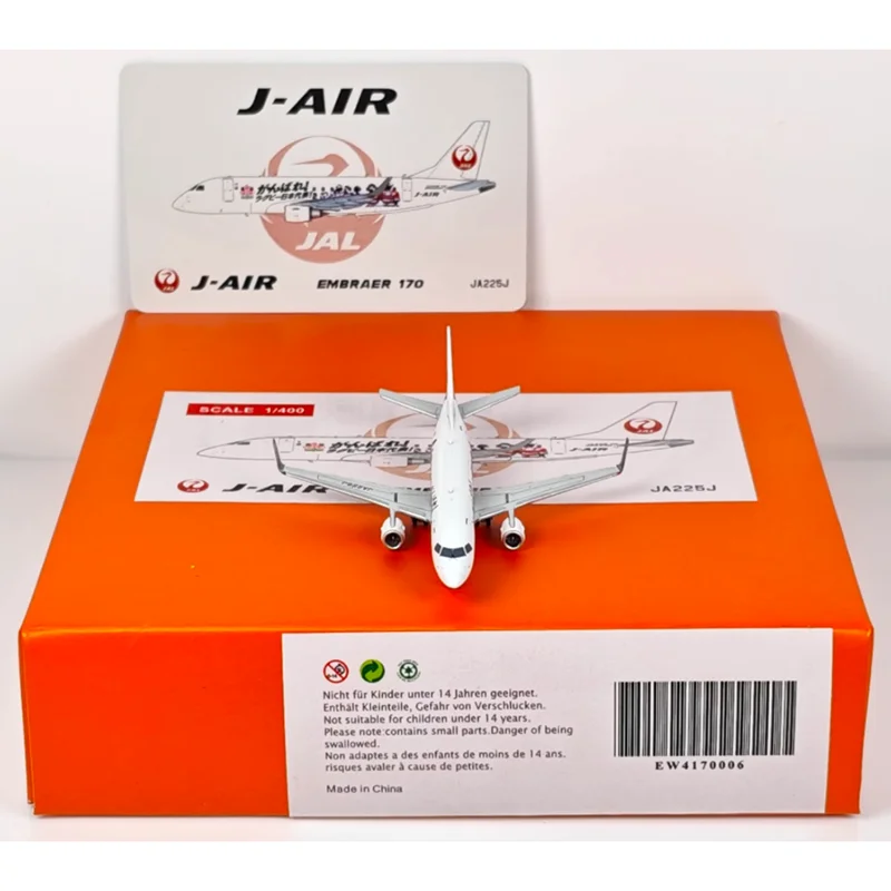 JC أجنحة دييكاست 1/400 مقياس الخطوط الجوية اليابانية ERJ-170STD JA225J نموذج طائرة سبيكة حلية جمع