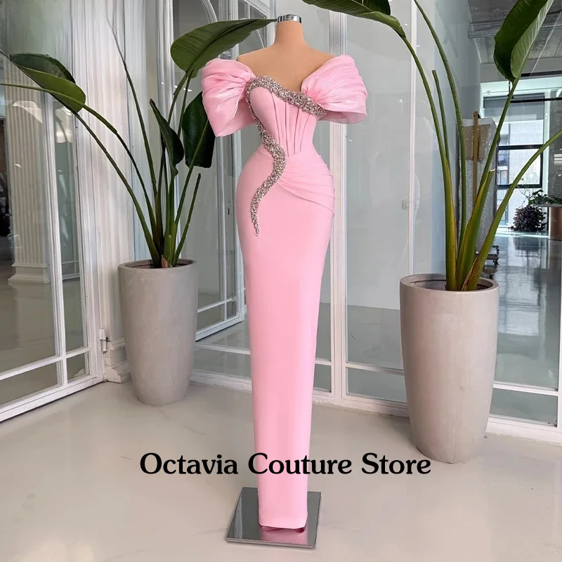 

Glamorous Mermaid Prom Dress for Woman Pleated Beadings Formal Party Gown Saudi Arabric Vestidos De Noche Customized