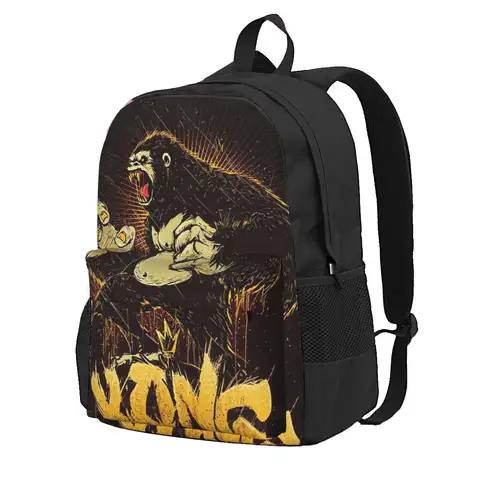 King Kong Sac à dos pour étudiants, sac d'école, sac à dos de randonnée, sac à dos de voyage pour hommes et femmes, sac à dos à la mode, sacs à bandoulière