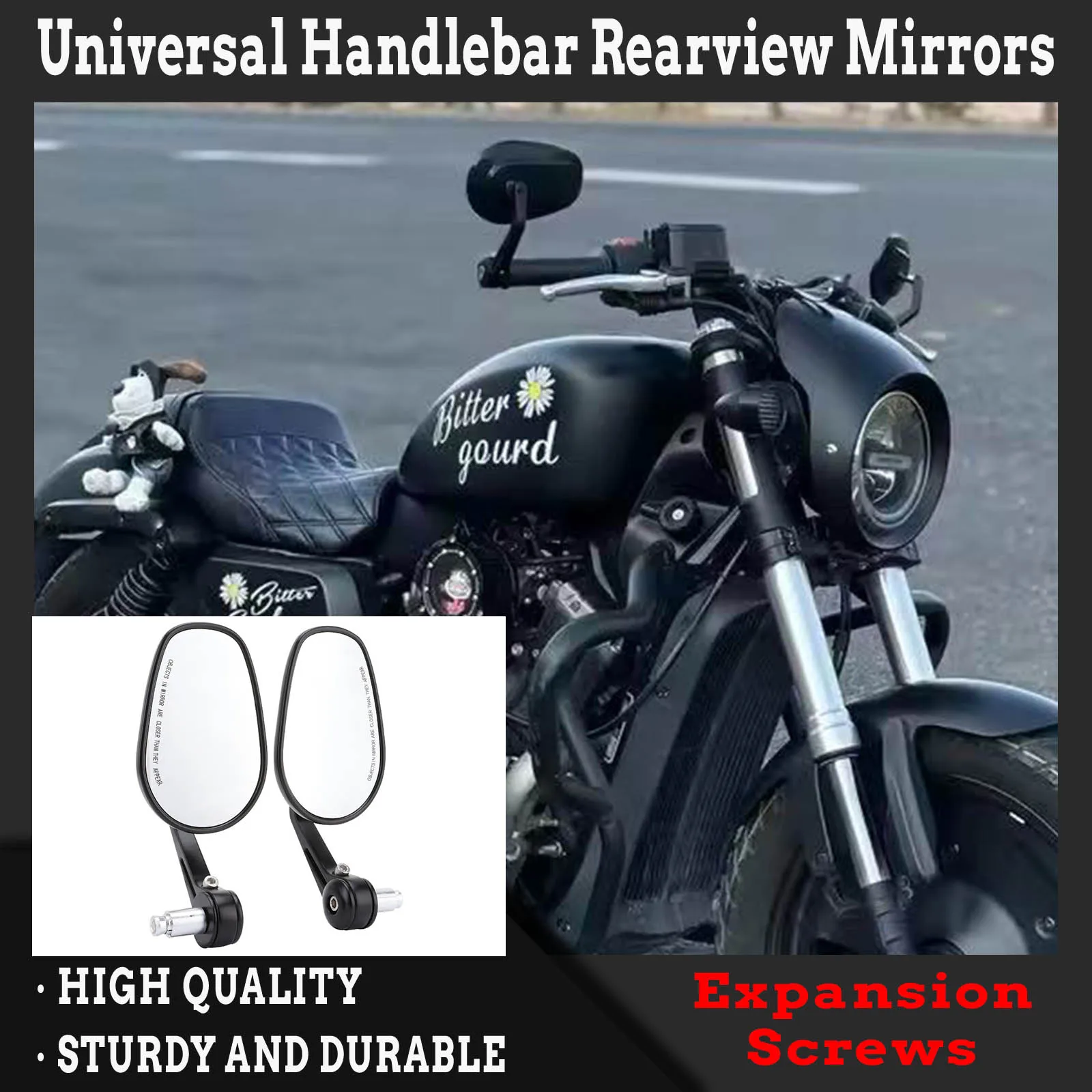 Universal Handlebar Rearview Mirrors For Triumph Street Triple 765 R S RS 675 R RX 660S Motorcycle Rotatable Side Rear Mirrors