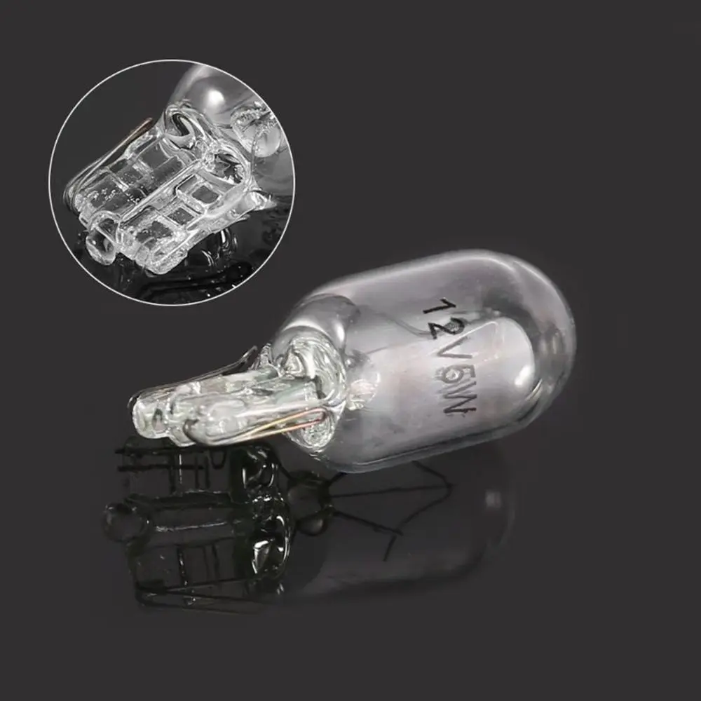 10pcs/set Warm White 12V 5W T10 W5W 194 168 Car License Plate Lights Width Lamp Halogen Bulbs Signal Light