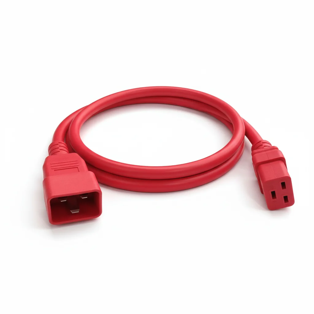 

Legrand 2306-1804-03 IEC 60320 C20 to C19 Power Cord - Red - 3 Feet - 12/3 SJT - 20 Amps - 250 Volts - Used-Like New