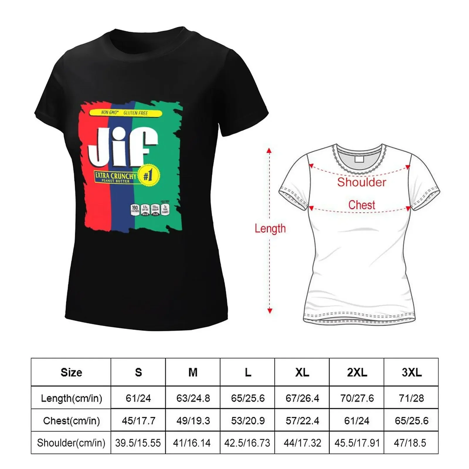 Jif Crunchy Peanut Butter design T-shirt Aesthetic clothing Female clothing Women's clothing