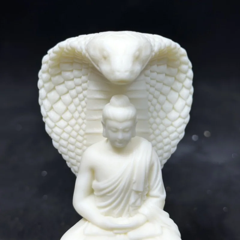 Ivory Nut Carved Snake Buddha Sun Tathagata12*5*5.6cmHome Living Room Office Chinese Style Zen Decoration