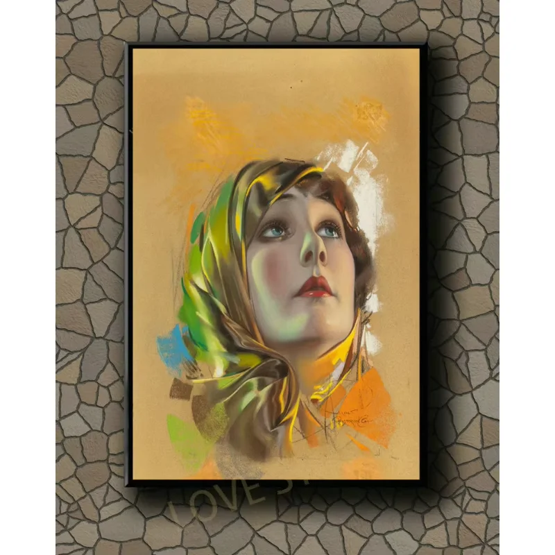 P301 Vintage Beautiful Pin-up Girl Classic Picture 426 Silk Fabric Poster Art Decor Indoor Painting Gift