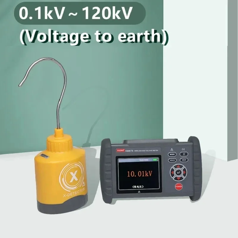 ES9070 Wireless High Voltage Voltmeter Electrical Inspection Rating 70V ~ 220kV For High-voltage Transmission Line Power Check