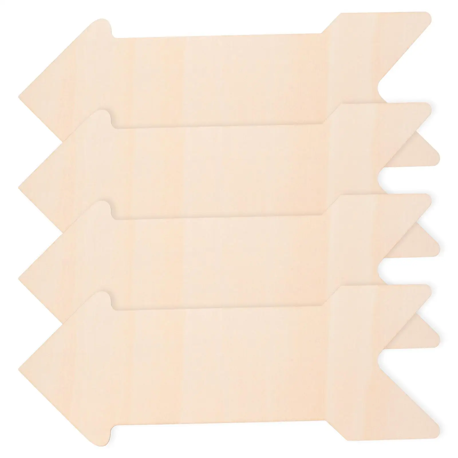 4 Pcs Arrow Shaped Wooden Plaques Blank Craft Signs Thickened Natural Wood DIY Accessories Unfinished Slices Decorative Pieces