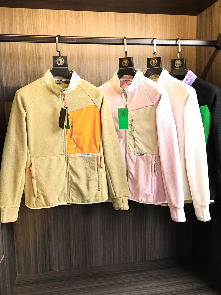 

Outdoor Men's Fce Lined Thiened Jaet Stand Collar Winter Warm Faionable Polyester Fiber Stand Fit Long Sve Zipper