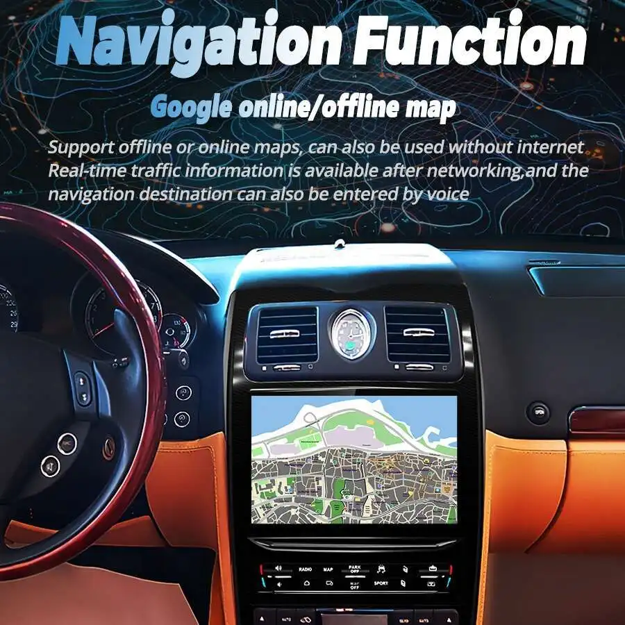 

2004-2012 Android 13 Car GPS Navi Auto 10.26'' Multimedia Radio Player Head Unit With WiFi 4G CarPlay For Maserati Quattroporte
