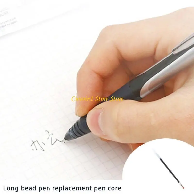A3PC 100Pcs Beadable Pen Refill Black/Blue Inks Smooth Writing Replaceable Ballpoint Pen Refills  for Student and Teacher