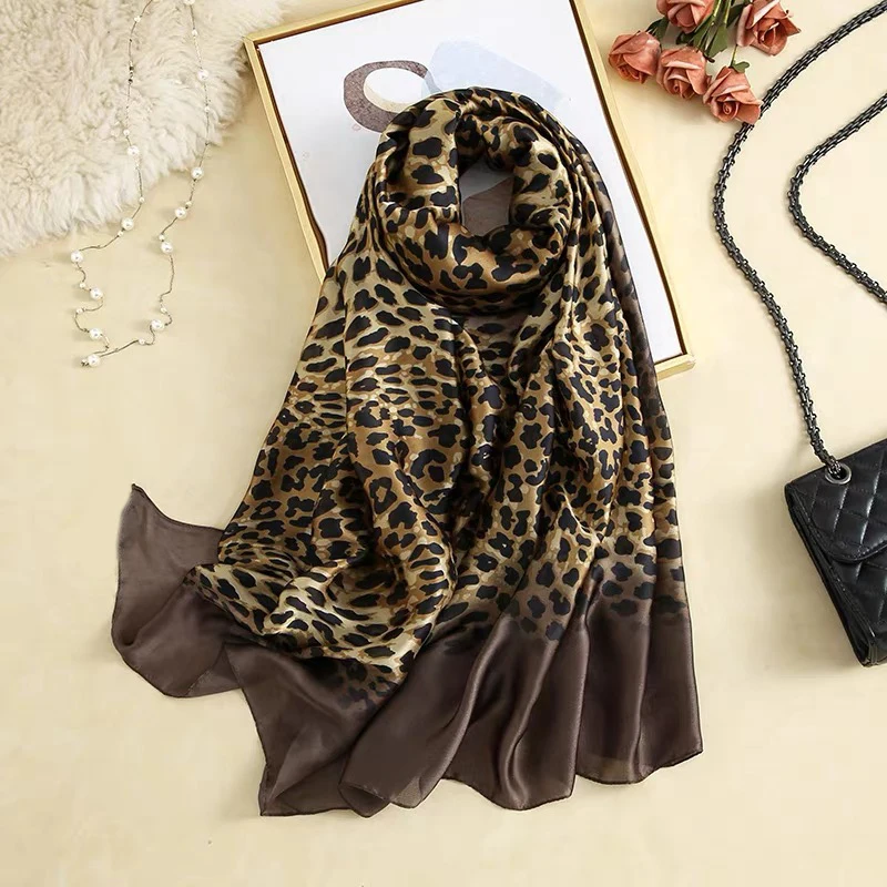 Spring Scarf Women's Luxury Design Scarf Silk Smooth Scarf Soft Muslim Headband Shawl Beach 85x180cm