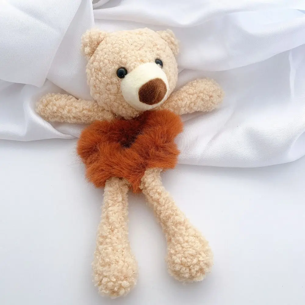 

1Pcs Durable Cute Bear Girls Lovely Scrunchies Imitation Rabbit Fur Hair Band Warm Soft Hair Rope Hair Accessories