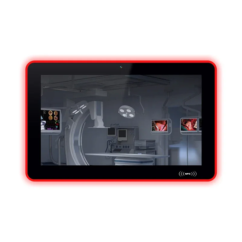Hot Selling Wall Mounted Touch Screen 15.6 Inch RGB LED Light Meeting Room Android Tablet for Stations