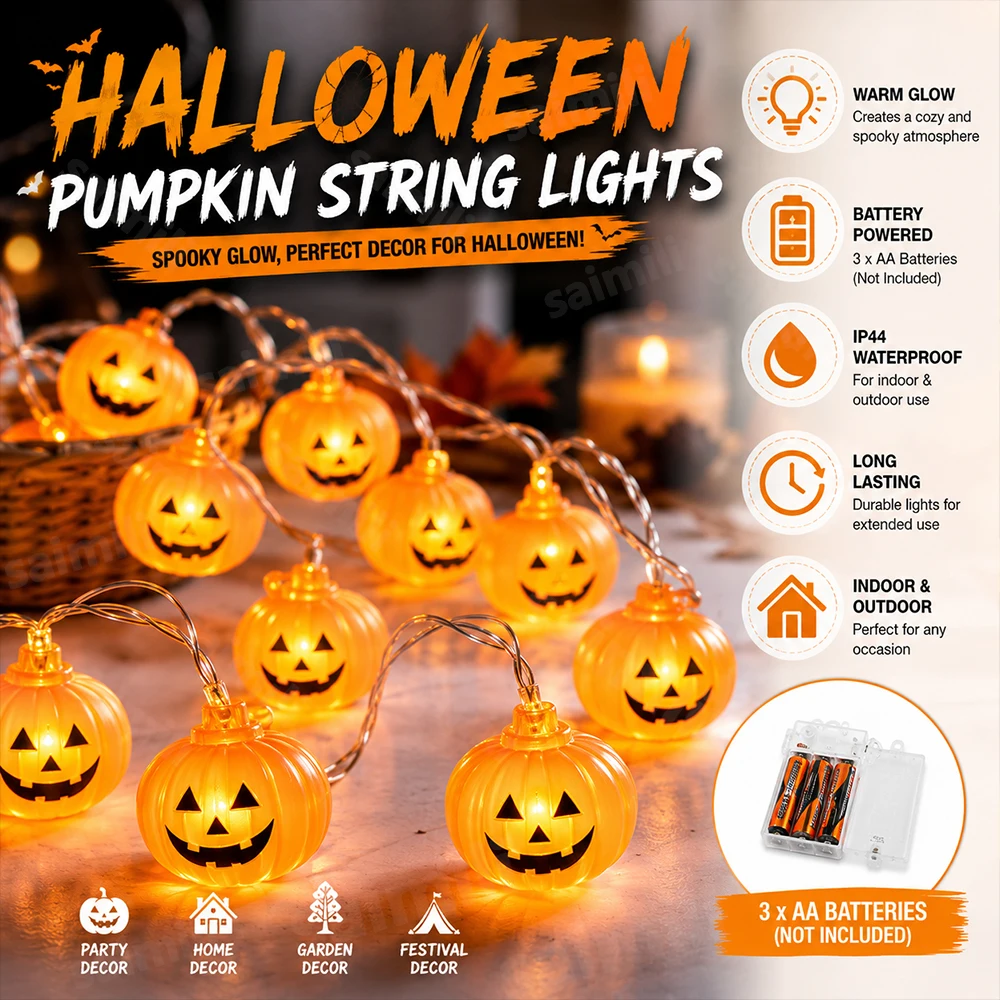 Kürbis-Lichterkette LED-Lichte – Home Decor Lighting Tricks Bewertung und Preis