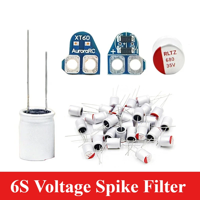 Matek XT60-TVS 6S Spannung Spike Filter 680uF 35V Geeignet F Lipo Lithium-Batterie Elektrolytkondensator RC FPV Drohnen DIY Teile