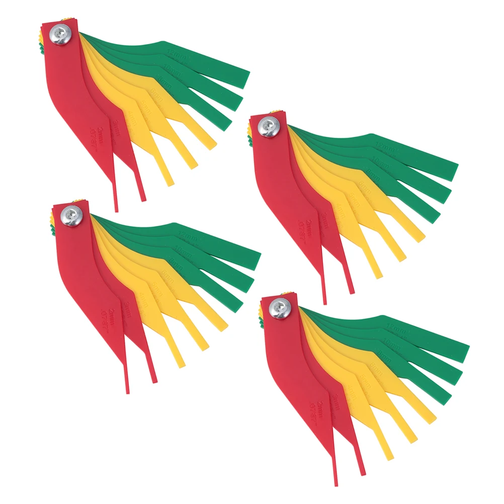 

4pcs Pad Gauge Tool Car Brake Pad Thickness Measure Tool For Wear Detection Plastic Brake Lining Thickness Gauge For Auto