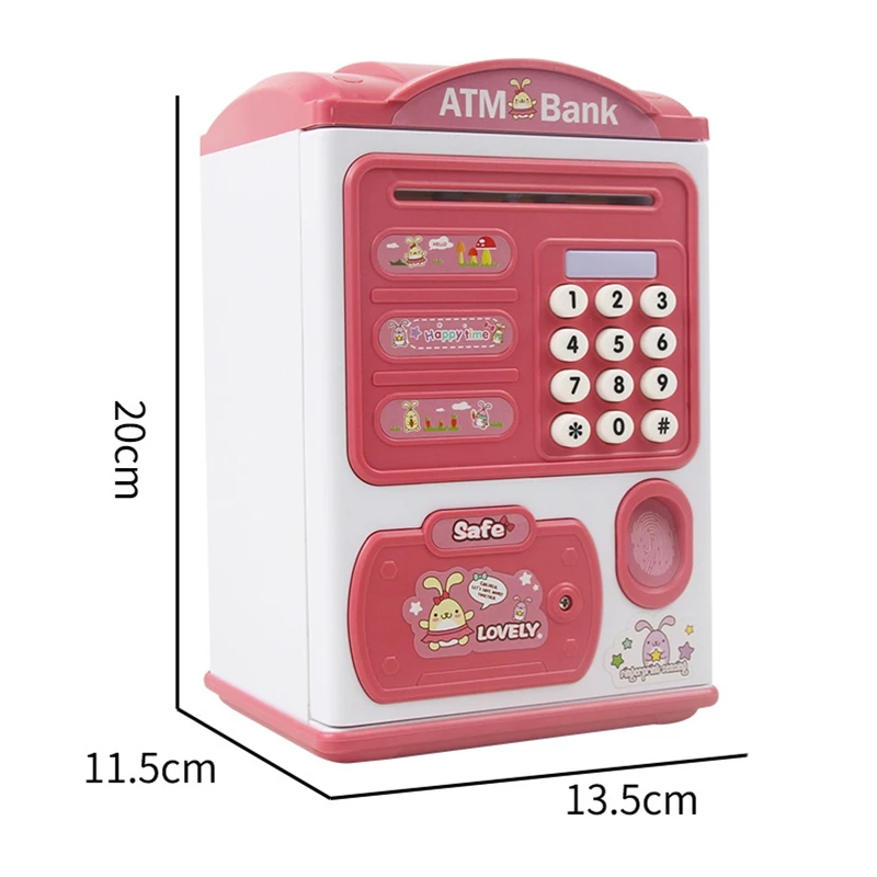 Tirelire B68A, empreinte digitale de pièces de monnaie avec mot de passe, boîte d'épargne électronique, banque d'épargne de pièces de monnaie automatique, banque d'épargne ATM