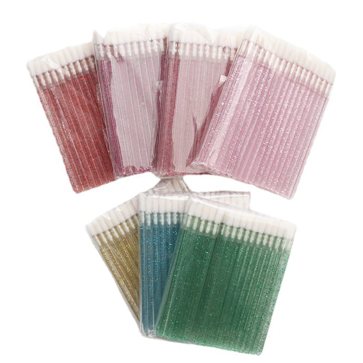 Descartável Lip Brush Set, pincéis de maquiagem, cílios extensor aplicador, batom varinhas, ferramentas cosméticas, acessórios, 50 pcs, 100pcs