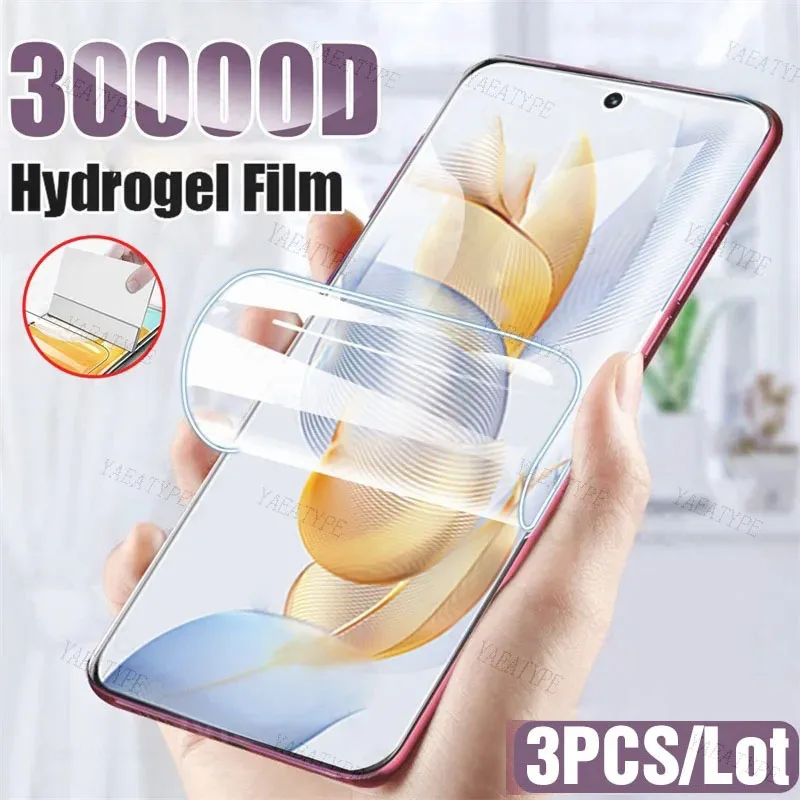 Защитные пленки для Huawei Honor 90 80 50 60 70 Lite Pro Plus + SE GT, Гидрогелевая пленка с полным покрытием для Honor X50, X50i, X40, X40i, 3 шт.