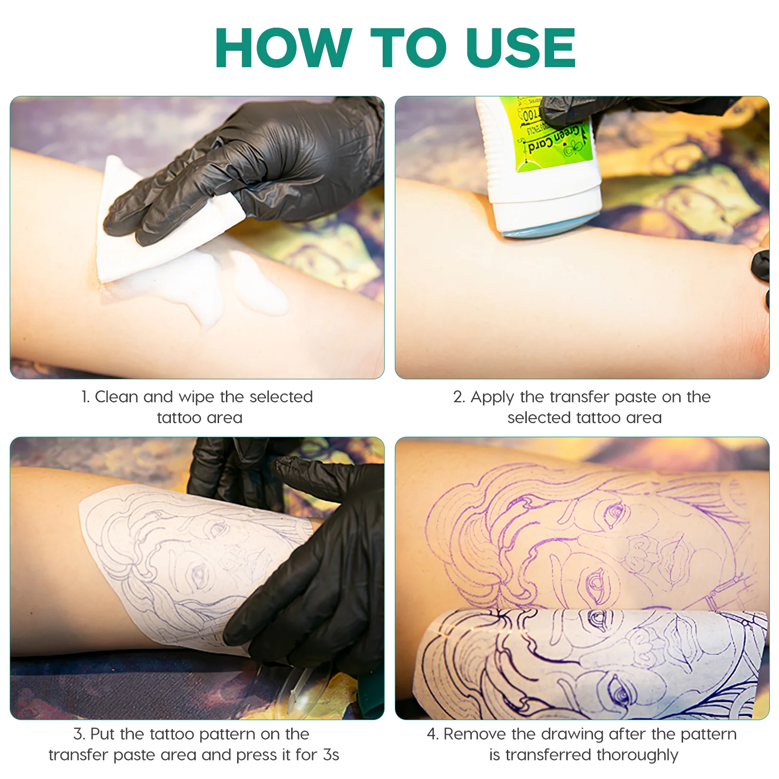 Soluzione di trasferimento forniture di sapone per tatuaggi per crema per Stencil in Gel per tatuaggi temporanea