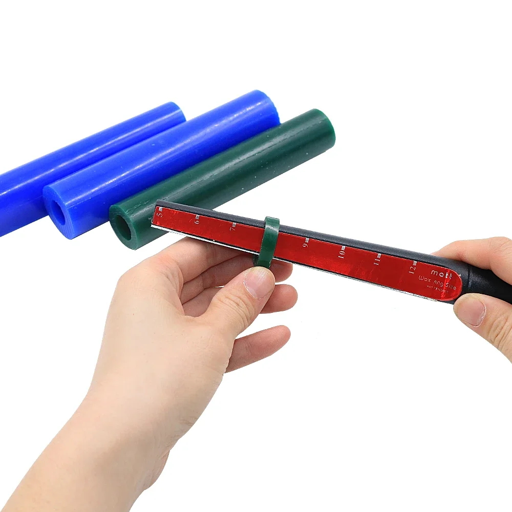 Misuratore per anelli di cera Mandrino per anelli Righello per bastoncini per dito Dimensioni di gioielli Strumento per taglierina per creatore di anelli e lavori di riparazione Intaglio della cera